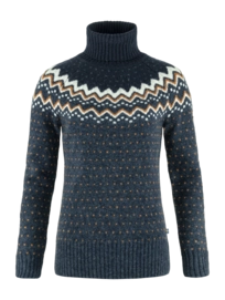 Pull Fjällräven Femme Övik Knit Roller Neck Navy Dark Navy