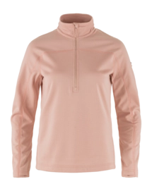 Pullover Fjällräven Abisko Lite Fleece Half Zip Damen Chalk Rose