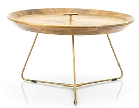 Bijzettafel By-Boo Medja 70 x 70 cm Large Brown