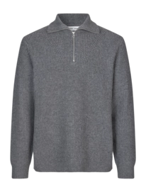 Pull Col Roulé Samsoe Samsoe Homme Jacks Half Zip Charcoal