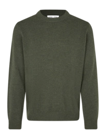 Crewneck Samsoe Samsoe Men Isak Knit Sweater Forest Night