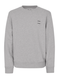 Crewneck Pullover Samsoe Samsoe Joel Herren Grey Melange