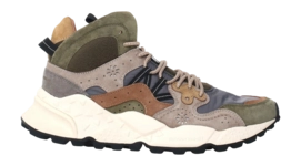 Baskets Flower Mountain Homme Yamano 3 Mid Suede Nylon Grey