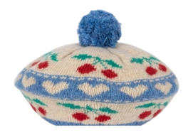 Muts Konges Sløjd Belou Knit Beret Cherry Stripe