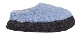 Pantoffel Rue de Wool Unisex The Nordic Low Sky Blue Charcoal Black