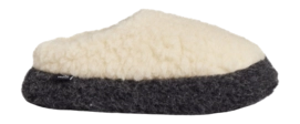 Pantoffel Rue de Wool Unisex The Nordic Low Natural Charcoal Black
