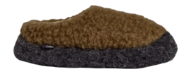 Pantoffel Rue de Wool Unisex The Nordic Low Caramel Charcoal Black