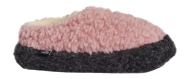 Pantoffel Rue de Wool Women The Nordic Low Flamingo Pink Charcoal Black