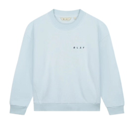 Pull Crewneck Olaf Hussein Women Nostalgia Face Light Blue
