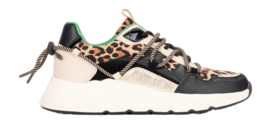 Sneaker POSH by Poelman Women Cari Black With Animal Print