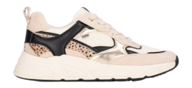 Sneaker POSH by Poelman Women Caro Beige With Combination