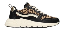 Sneaker POSH by Poelman Women Charlie Black With Animalprint