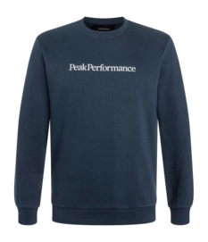 Jumper Peak Performance Men Big Logo Crew Blue Shadow