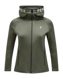 Jacket Peak Performance Women Rider Zip Hood Pine Needle Pine Needle