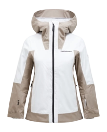 Ski Jacket Peak Performance Women Rider Tech Insulated Jacket Offwhite Avid Beige