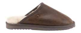 Pantoffel Warmbat Unisex Classic Cracked Leather Brown