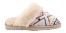 Pantoffel Warmbat Women Collie Print Woven Stone