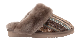 Pantoffel Warmbat Women Collie Print Woven Mud