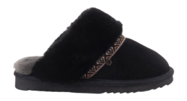 Pantoffel Warmbat Women Flurry Suede Tape Black Black