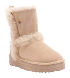 Boots Warmbat Women Kangaroo Suede Double Faced Plateau Wool Blush