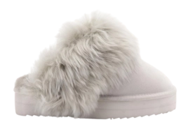 Pantoffel Warmbat Women Wagga Suede Plateau Cement