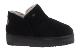 Pantoffel Warmbat Women Willow Suede Plateau Black