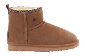 Boots Warmbat Women Wallaby Suede Tape Cognac