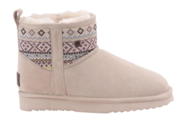 Bottes Warmbat Femme Wallaby Suede Woven Print Blush