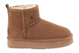 Boots Warmbat Women Wallaby Suede Plateau Cognac
