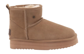 Boots Warmbat Women Wallaby Suede Plateau Camel
