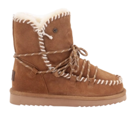 Boots Warmbat Women Waturra Suede Lace Cognac