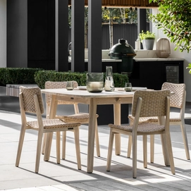 2023 M&L aged teak fibre Charlotte chair - Lennon table