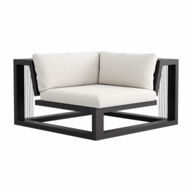 Hoekmodule Borek Ribbon Antraciet / Naturel