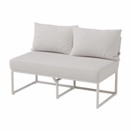 Loungeset Modul Borek Key Sofa ohne Armlehne White-Taupe + Sitz- & Rückenkissen Dune