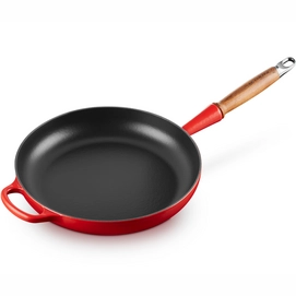 Frying Pan Le Creuset w/ Wooden Handle Red 28 cm