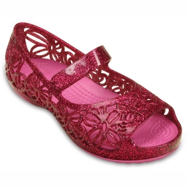 Instapper Klomp Crocs Isabella Glitter Flat PS Fuchsia