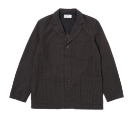 Jacket Universal Works Men Three Button Italian Pinstripe Brown