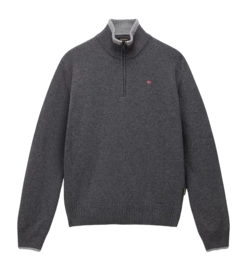 Jumper Napapijri Men Dain Half Zip 5 Dark Grey Melange