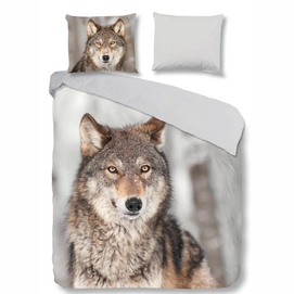 Dekbedovertrek Good Morning Wolf Multi Flanel-140 x 200 / 220 cm | 1-Persoons