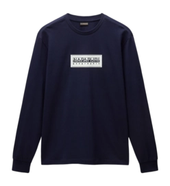 Sweatshirt Napapijri S-Box Logo LS Herren Blu Marine