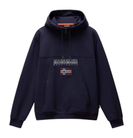 Hoodie Napapijri Men Burgee Half Zip 2.0 Blue Marine