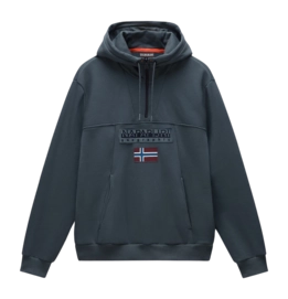 Hoodie Napapijri Burgee Half Zip Hoodie 2.0 Herren Green Urban