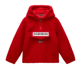 Fleece Napapijri Kids T-Burgee Half Zip Hoodie 1 Red Goji