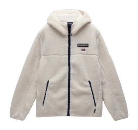 Fleece Hoodie Napapijri Men T-Tynik Full Zip Hoodie Beige Dimity