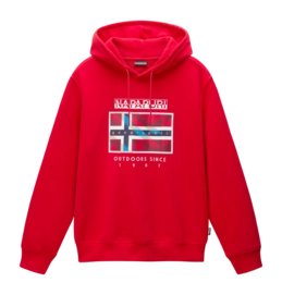 Pull à Capuche Napapijri Homme B-Dorees Red Goji