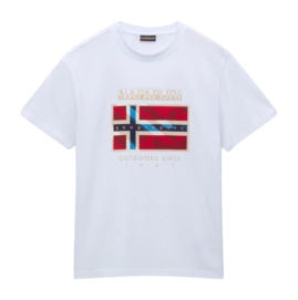 T-Shirt Napapijri Homme S-Dorees SS Bright White 002