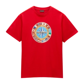 T-Shirt Napapijri S-Dorees SS Herren Red Goji