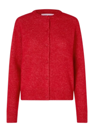 Cardigan Samsoe Samsoe Women Nor Short Scarlet Sage