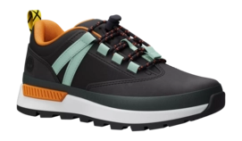 Timberland Junior Euro Trekker Black Nubuck With Green