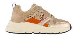 Sneaker POSH by Poelman Women Rose Gold/Beige Teddy